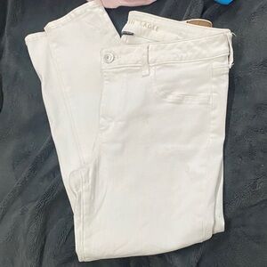 American Eagle Outfitters Cream Denim Jeans